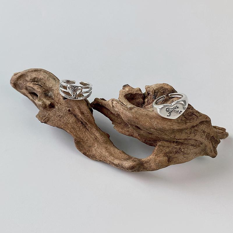 Punk Adjustable Open Ring for Women Men Geometric Irregular Personality Temperament Rock Metal Y2K Accessories Jewelry Gifts