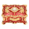 Metal Enamel Trinket Box Gold Red Treasure Chest Box Jewelry Boxes Jewelry Box  Home Dresser Decor