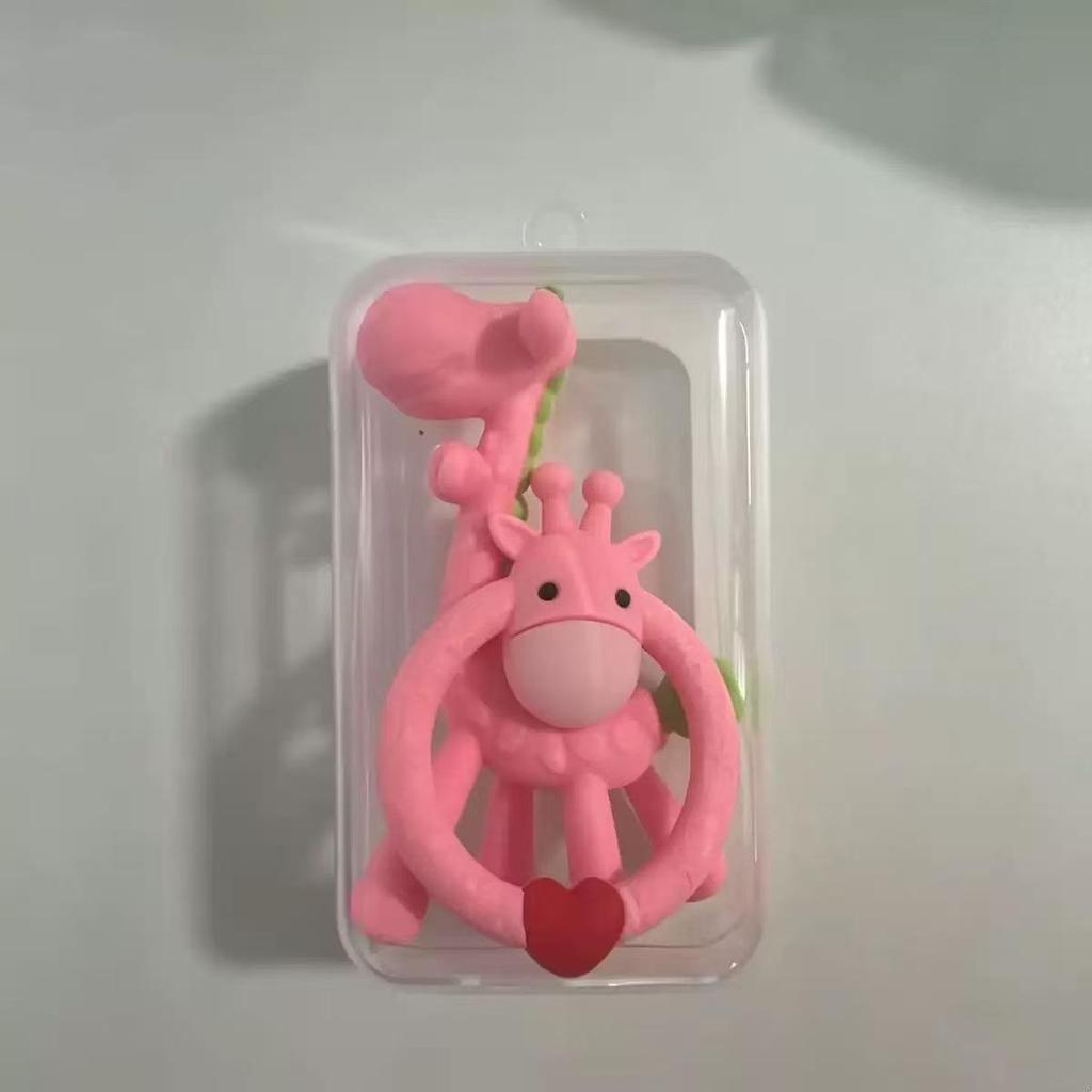 Silicone Baby Teether Set: Giraffe, Round Ring & Little Deer Toys