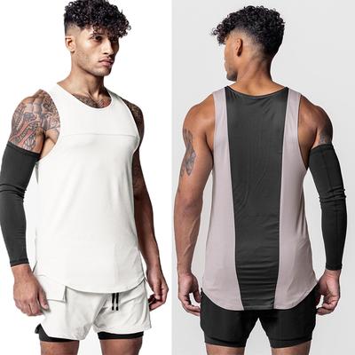 Men  Tank Tops Tees Summer Breathable Sleeveless T-shirts Male Fitness Loose Quick-Drying Vest Running Sport Undershirt Cloth