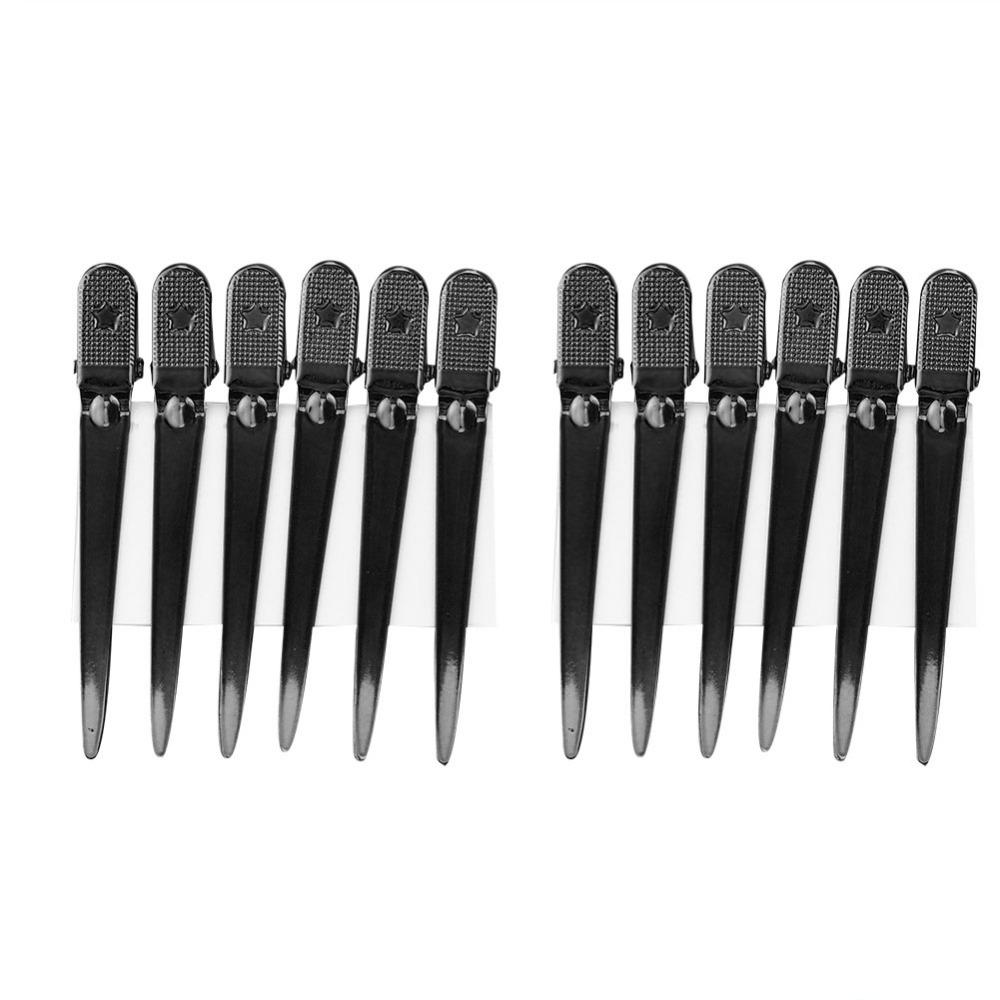 12pcs Professional Salon Hair Clips Durable Sectioning Hairpins Duck Bill Clamps  For Salon Styling