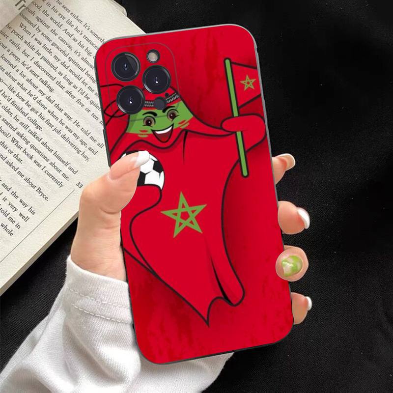 Morocco Flag Phone Case Silicone Soft for iphone 14 13 12 11 Pro Mini XS MAX 8 7 6 Plus X XS XR Cover