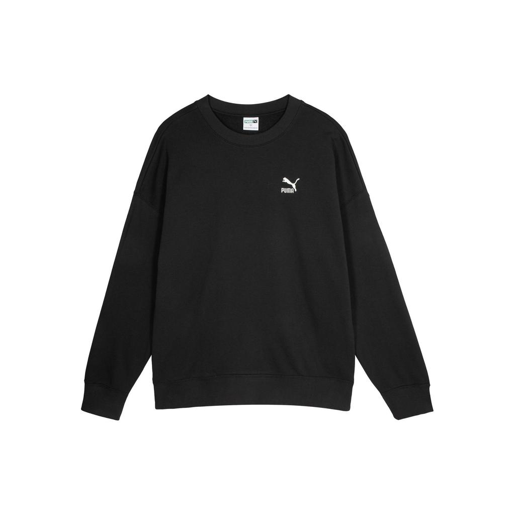 Puma Classics Ftp Crew Tr Back Letter Design Casual Round Neck Loose Long Sleeve Sweatshirt Unisex Sweatshirt Black 625829-01