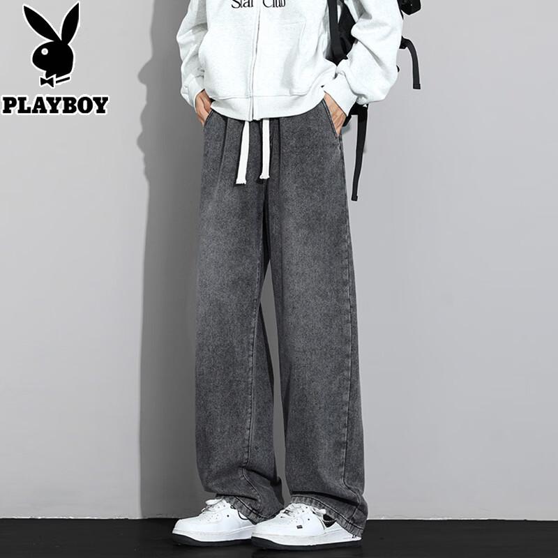 

PLAYBOY Men s Loose Straight Leg Light Wash Jeans 2XL