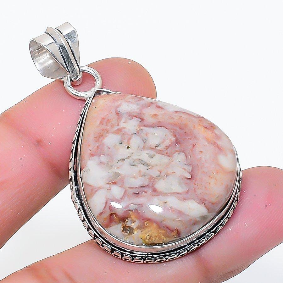 Natural Dolomite Gemstone Handmade 925 Sterling Silver Pendant 1.77  AP-14796