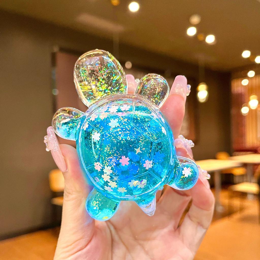 Diy Creative Table Toy Gift with Luminous Sand, Dazzling and Sparkling Turtle Ornaments