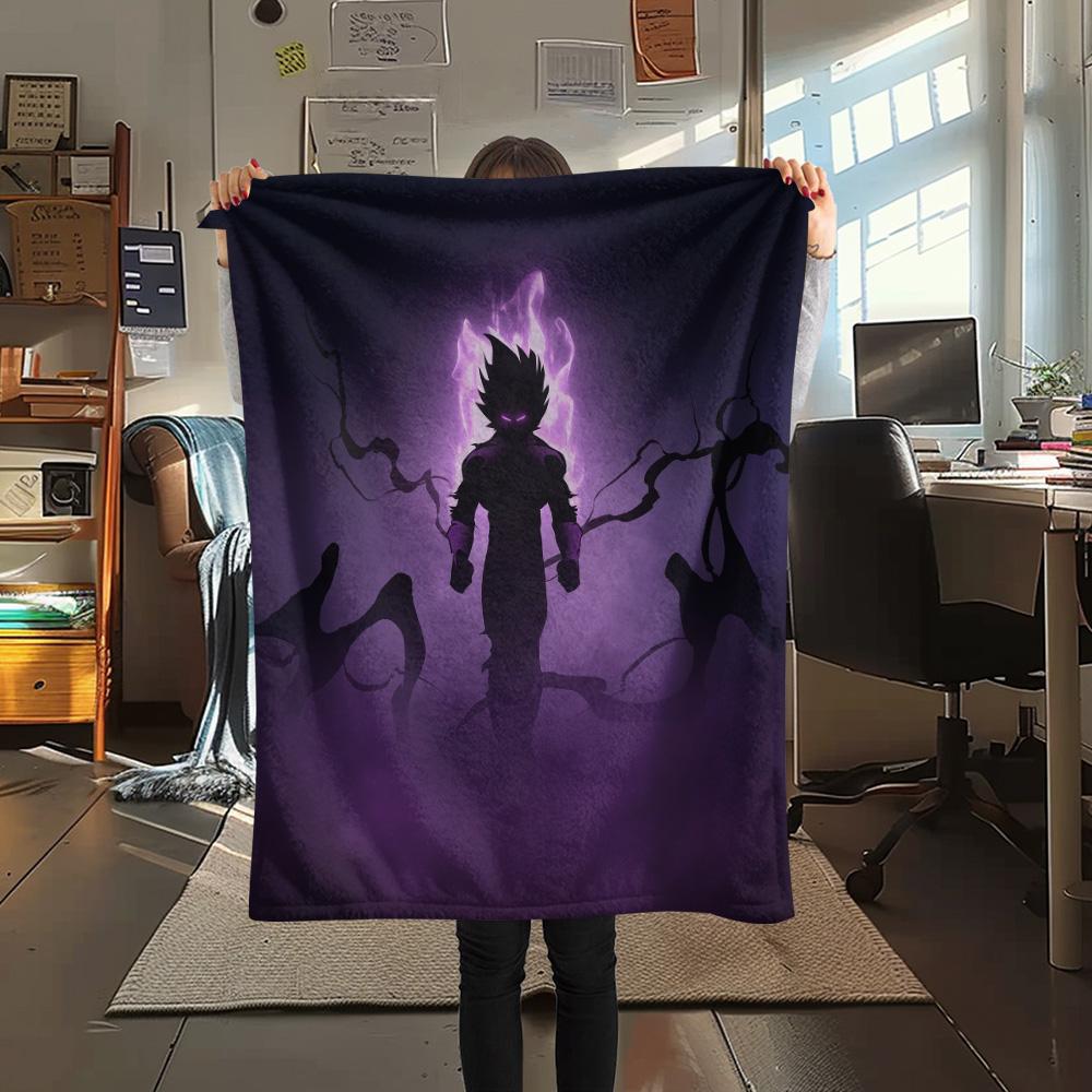 Koc flanelowy z nadrukiem Dragon Ball, Wysokiej jakości, Wygodny na wszystkie pory roku, Wystrój domu, Ciepło i komfort