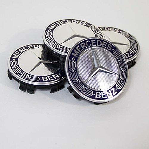 

Оригинальный колпак ступицы Mercedes-Benz, хром/синий лавровый венок 74mm