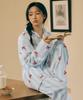 [Dossy] Fluffy Bonnie Long Sleeve Couple Sleepwear Set [Shipped from Korea] 100% Authentic