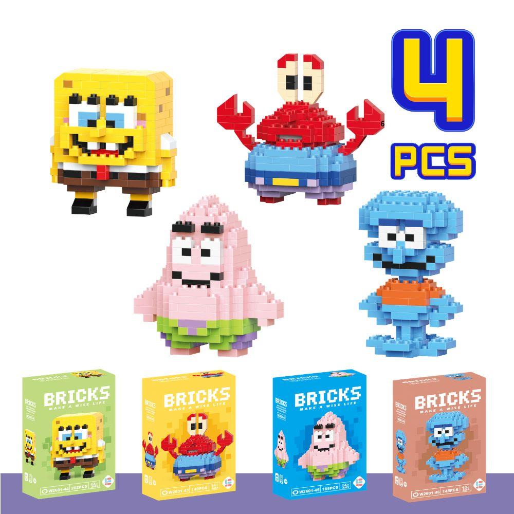 Anime Princess Building Blocks Stitch Mickey Mouse Mini Action Toy Figures Blocks Toys Bricks Assemble Toys Kids Gifts