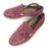 TRANS CONTINENTS Leather Moccasin Deck Shoes [42/26.0-26.5/Burgundy] Dress Shoes(USED)