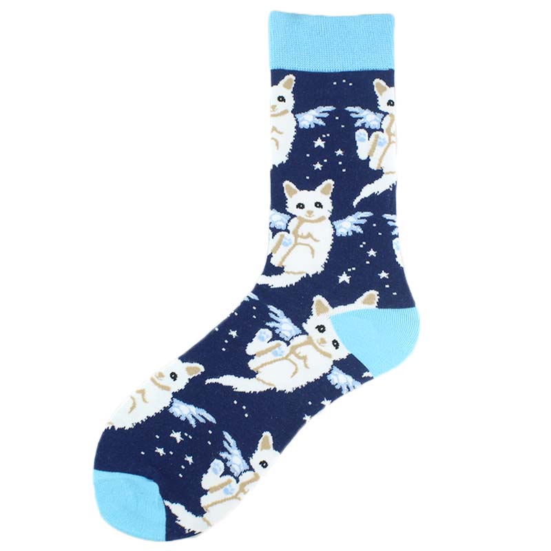 Happy Colorful Funny Socks Men Skateboard Shark Dinosaur Astronaut Planet Divertidos Hip Hop Sokken Harajuku Unisex Crew Socks