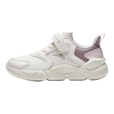 Kids Synthetic Leather Fabric Trendy Versatile Lightweight Shock Absorbing Low Top Running Shoes Men Running Shoes White Purple Pink A22445582N-1