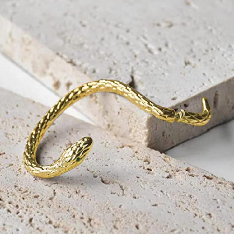 Women's Snake Stud Earrings Gold Silver Snake Ear Cuff Pierced Snake Earrings