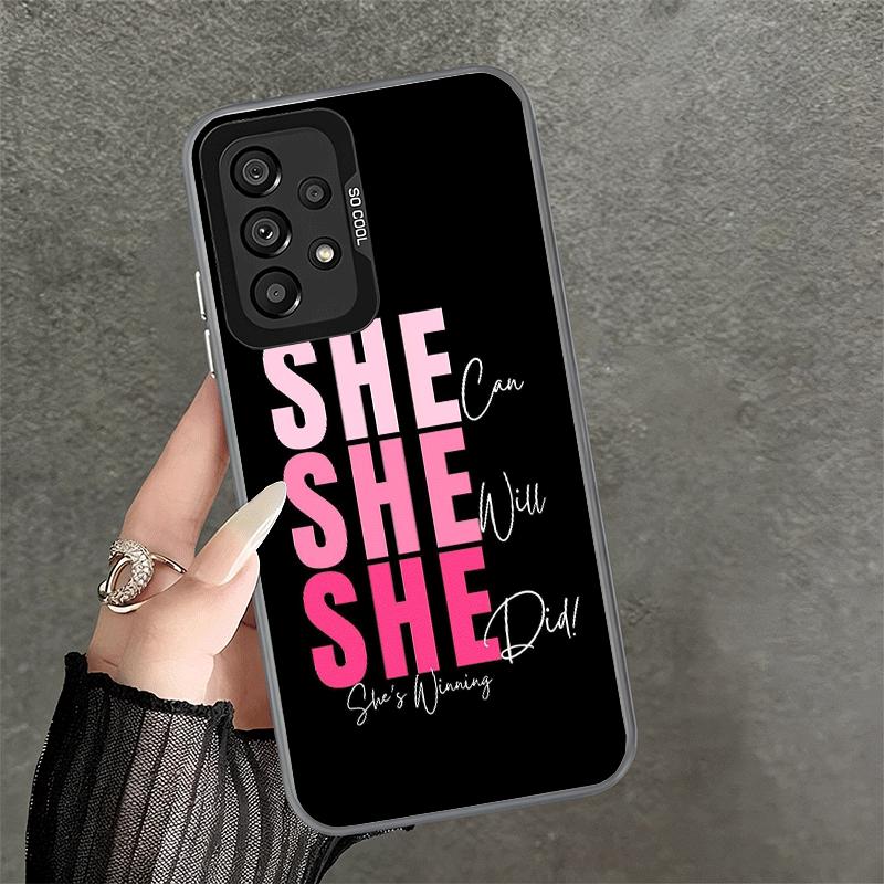 Girl Boss Lady Pink Soft Phone Case for Samsung A17 A16 A15 A14 A13 A57 A56 A55 A54 A53 A37 A36 A35 A34 A33 A26 A25 A24 A23 A52