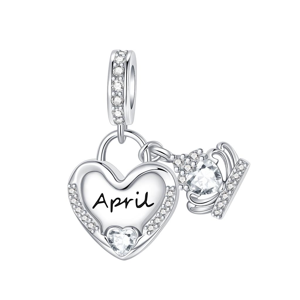 New 112 Months Birthday Zircon Pendant Charm Bead Charms Compatible With Authentic Bracelets Copper Charm Bead Charms Necklaces Female Jewellery