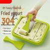All-in-One Yogurt and Ice Cream Maker: Thick-Cut Fried Yogurt, Multi-Function, Food-Grade, Compact Design for Home and Kids.