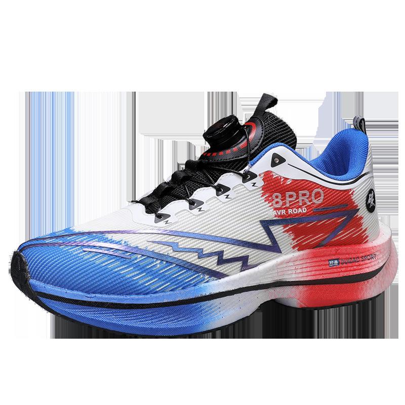2026 New 8pro Full Palm Carbon Board Racing Shock Absorption Running Shoes Men and Women Couples Rotating Buckle Youth Shoes Sports