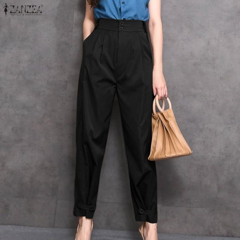 ZANZEA Lässige, kurze Hose in einfarbiger Optik für Damen