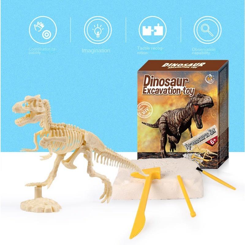 Dinosaur Fossil Excavation Kit Toys Jurassic Animal Skeleton Model Scientific Mining Archaeological Education Game Children Gift