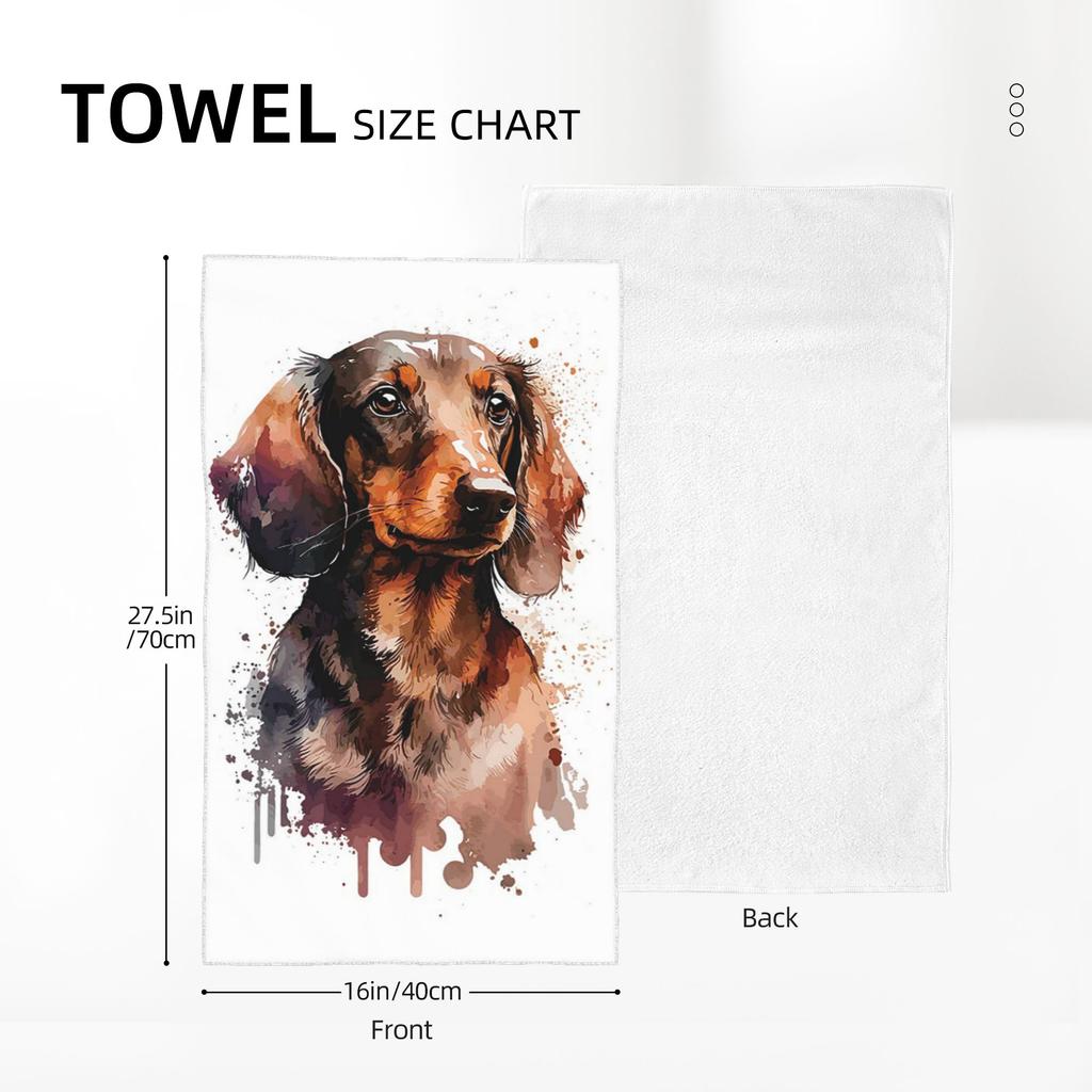 Dachshund Dog Animal Soft Face Towel Quick Dry Pool Bath Cotton Towels Absorbent Quick