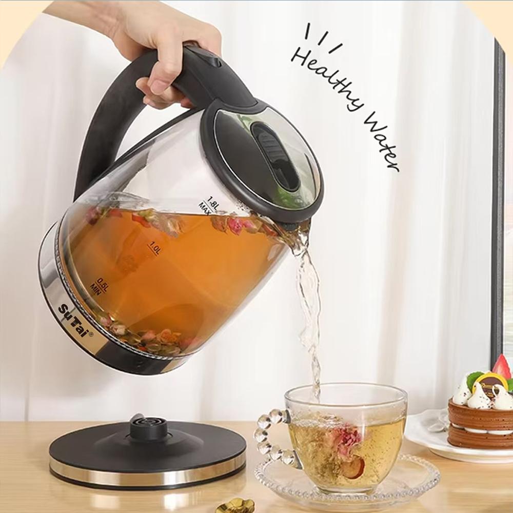 1pc, Electric Tea Kettle For Boiling Water, Stainless Steel Inner Lid & Filter, Hot Water Boiler