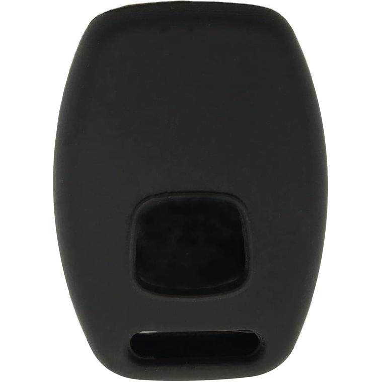 Silicone Protector Key Fob Cover Case fit for Honda Accord Pilot Civic Crosstour CR-V Element Key Fob 3 Buttons (Black+Black)