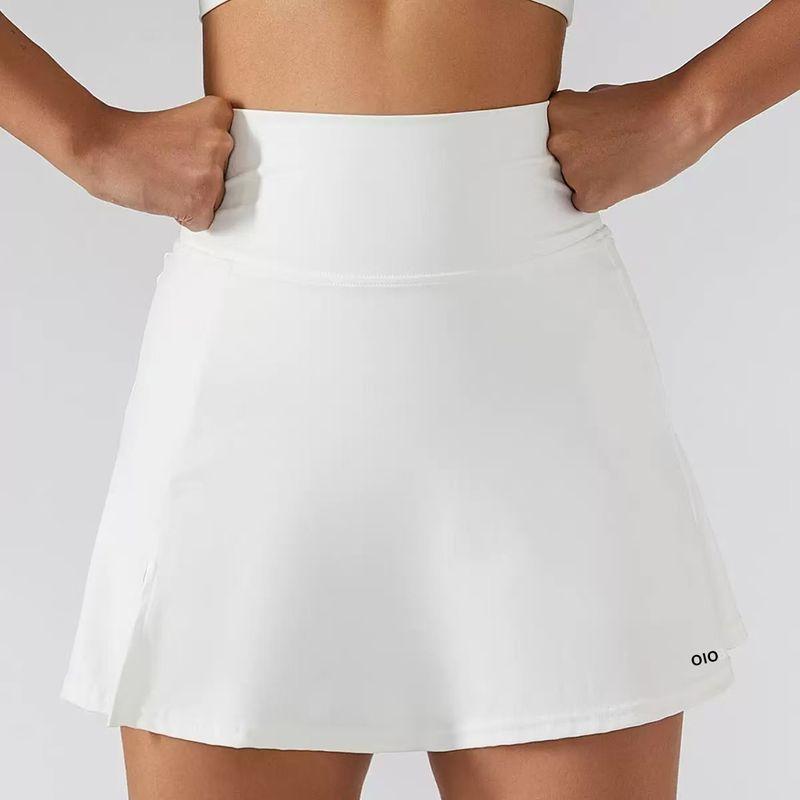 Oiob Feather Tennis Exercise Skirt Female Fashion Tape Fake Two-Piece Running Workout Quick-Drying Slim Looking Yoga A- Line Skirt