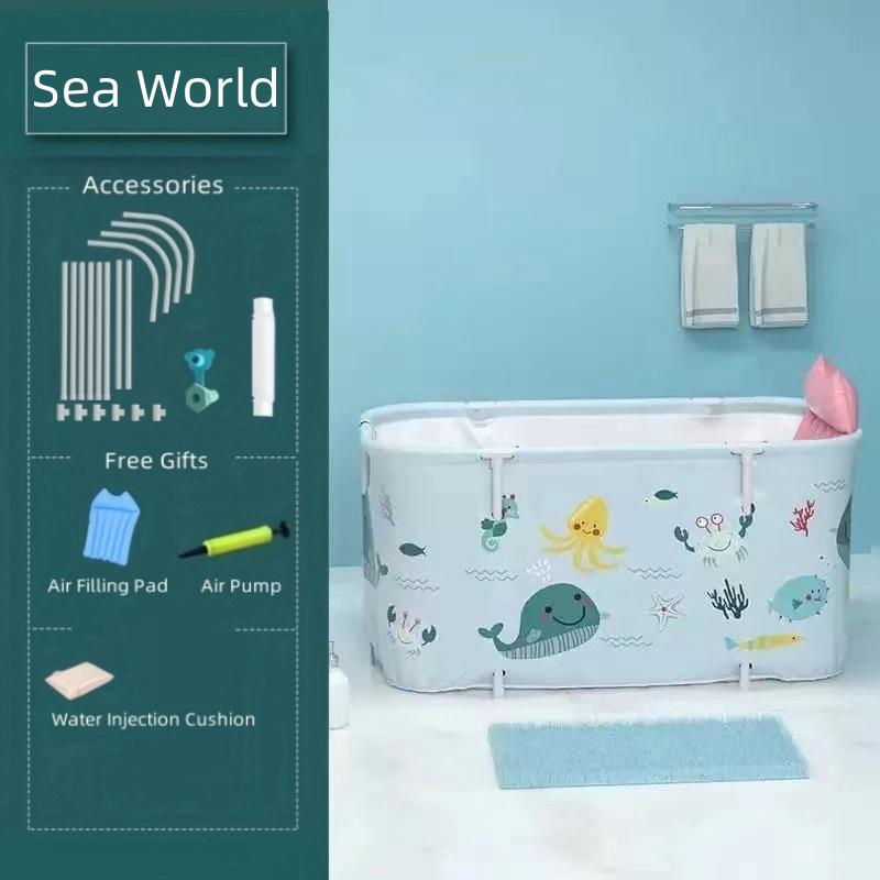 

Портативная складная ванна для взрослых и детей, бассейн, большое ведро для купания, теплоизоляция, ванна, домашние принадлежности для ванной комнаты