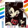 Disney Kit de Pintura Artística Grunge do Mickey Decoração de Parede para Casa Presente Feito à Mão para Decoração de Quarto Estético Arte em Tela de Personagem Clássico Abstrato Moderno