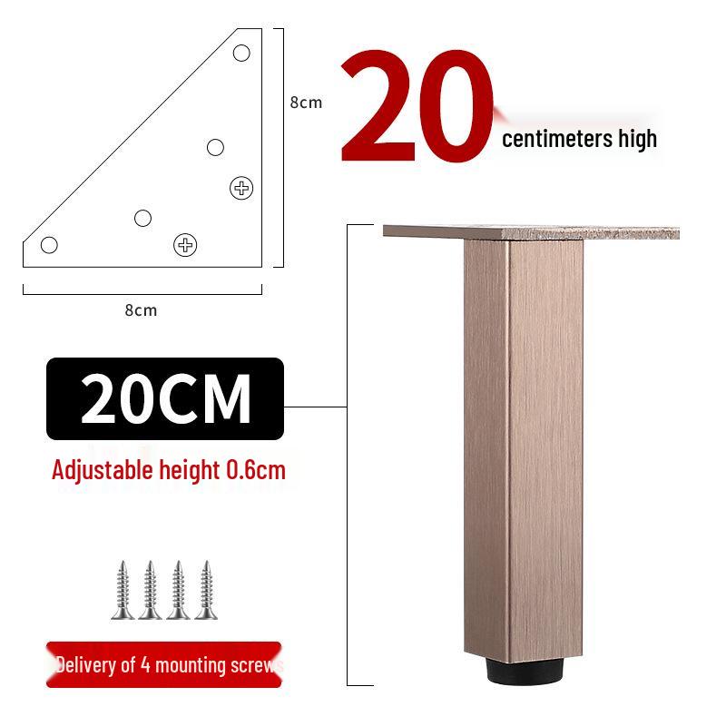Adjustable Aluminum Alloy Furniture Legs for Cabinets, Sofas, Coffee Tables, TVs, and Beds