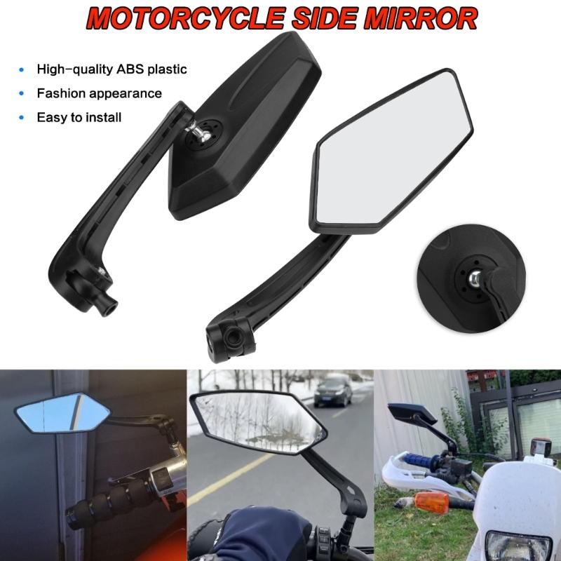 2pcs Rearview Side Mirrors Universal Motorcycle Mirror Rearview Mirror E-Bike Scooter Angle Adjustable Rotating Mirrors