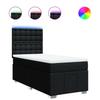 Vidaxl Continental Bed With Mattress, Black, Fabric, 80X200 Cm
