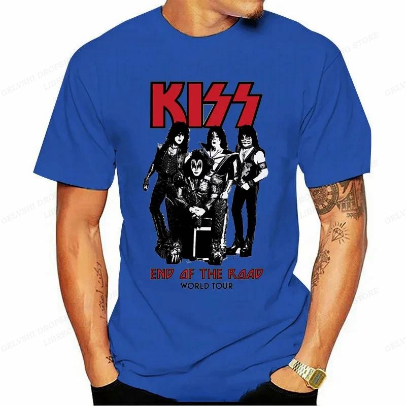 Rapper Kiss Band T Shirt Unisex Unisex Fashion T-shirts Cotton Tshirt Boy Tops Tees Unisex's Clothing Music T-shirts Kiss Album Clothes