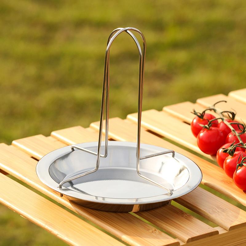 Support de gril à rôtir pour poulet, rôtissoire pour cuisine, outils de barbecue en plein air, plaque de poulet grillée antiadhésive en acier au carbone