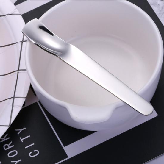 1Pc Stainless Steel Ice Cream Yogurt Dessert Spoon Stirring Kitchen Flatware
