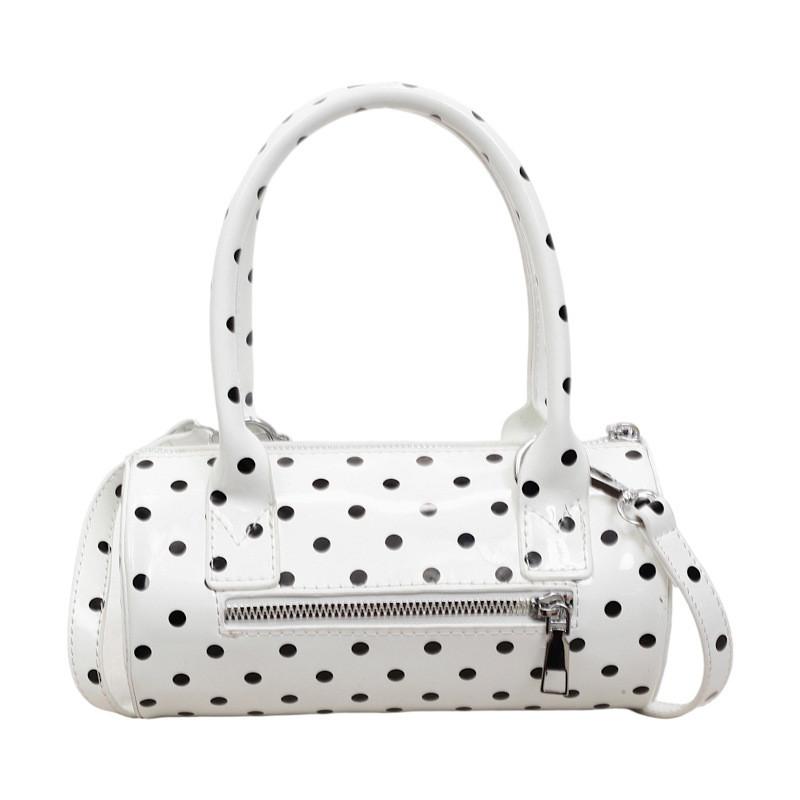 Pu Material Small Tote Bag For Women With Polka Dot Design For Daily Use