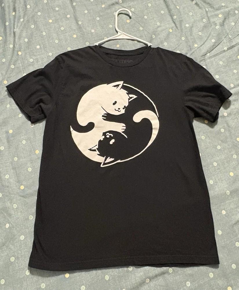 Black & White Cats Yin Yang T-Shirt Catcore Aesthetic Unisex S-4XL Unisex T-Shirt XXXL