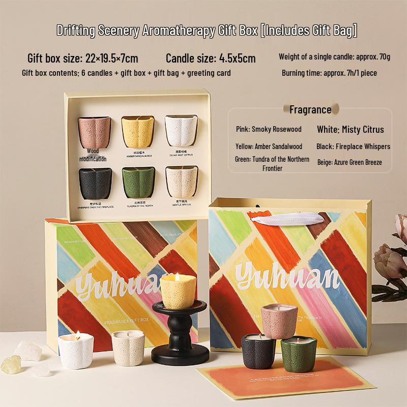 High-End Essential Oil Aromatherapy Candle Gift Set - Niche Fragrance Ornament for Bedrooms