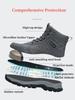 Men Work Safety Boots Indestructible Protective Steel Toe Work Shoes Waterproof Winter Security Men Safety Shoes Footwear