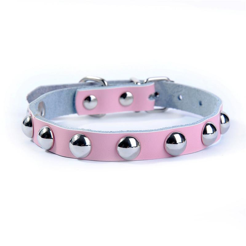 Pet Dog Collar Leather Punk Rivet Puppy Dog Cat Collar for Small Dog Necklace Pets Product Collar