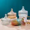 European Glass Bowl Jewelry Box: Crystal Demagnetization Purification Jar with Omamori Salt and Lid