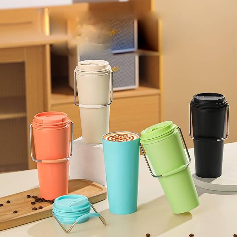 Cup Coffee Thermos Fashion Simple Outdoor Portable Car Ladies Stainless Steel