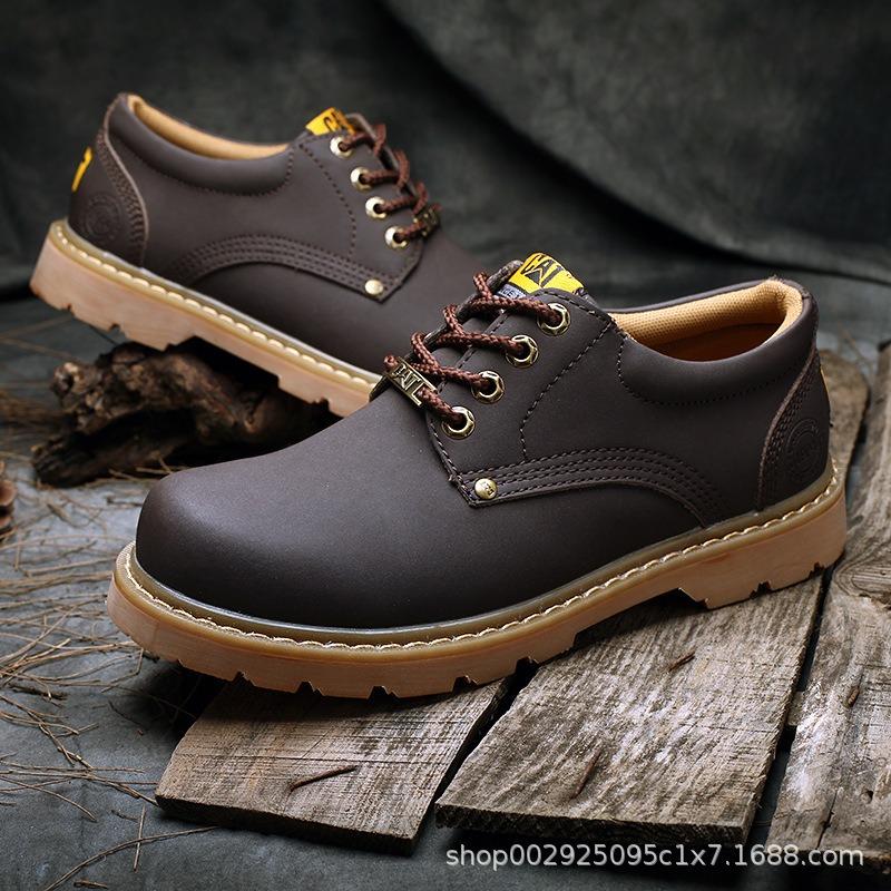 Carter men's shoes autumn new big head tooling shoes casual shoes classic low-top yellow Martin boots