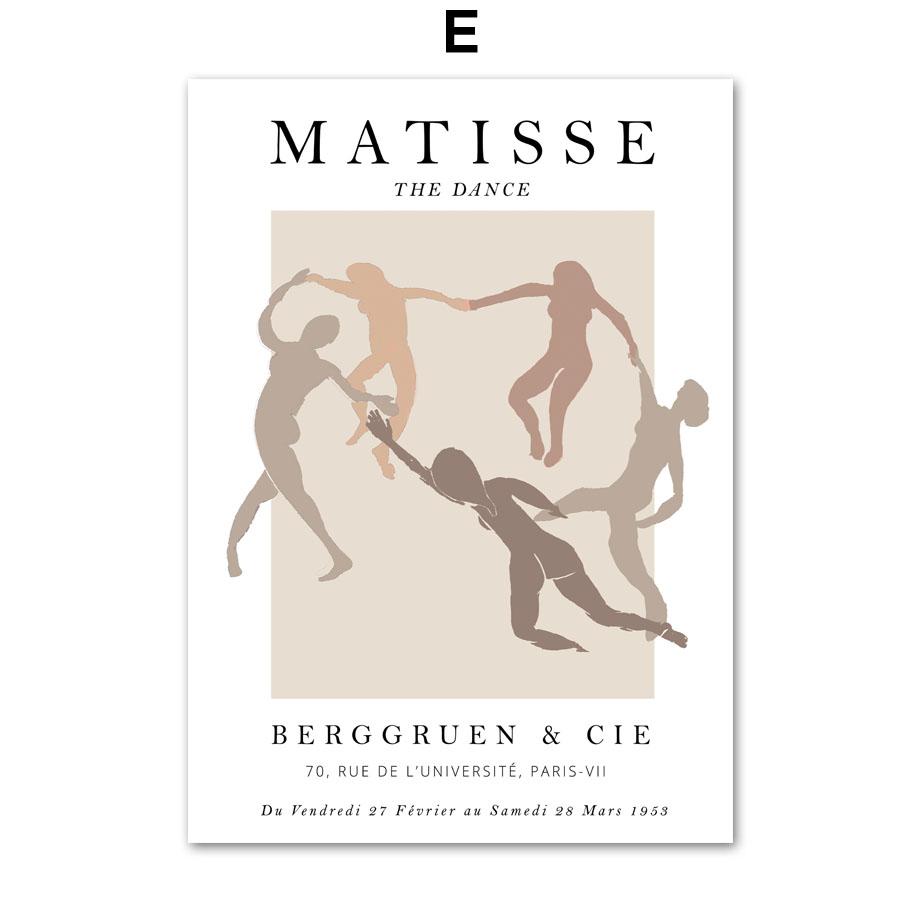 Astratto Matisse Corpo Curvilineo Donna Pianta Foglia Poster e Stampe Nordici Arte da Parete Pittura su Tela Decor Immagini per Soggiorno