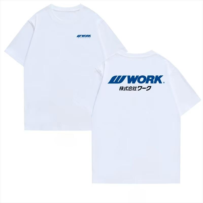 

Summer WORK Short Sleeve Classic Wheel Racing Sponsor Clothing RIM Car Fashion T-shirt Modified Car T-shirt Meister Men T-shirt S
