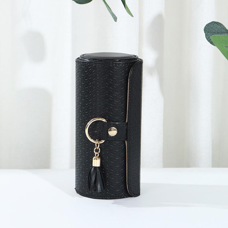 

Portable Three-Layer PU Jewelry Organizer Box for Travel 18.5*9CM чёрный