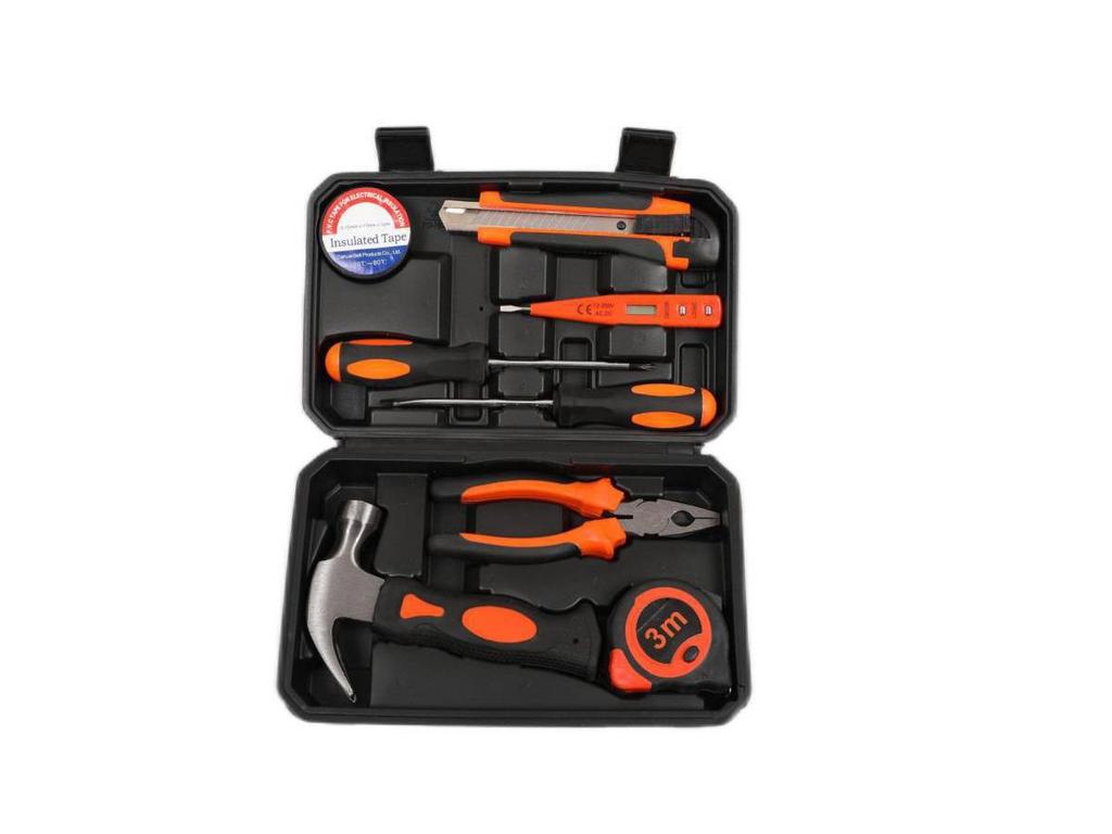 Household Hardware Tool Set: Electric & Impact Drill Combo with Toolbox for Vehicle Repair