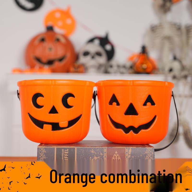 Children s Halloween Pumpkin Bucket - Trick-or-Treat Bag & Funny Gift Decoration