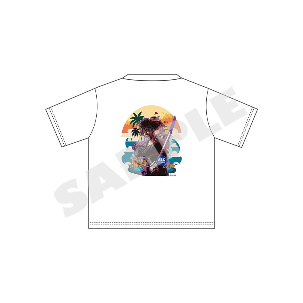 8 Pirates in ABC STORES Big Silhouette Size L "Yakuza Gaiden Hawaii" T-Shirt,